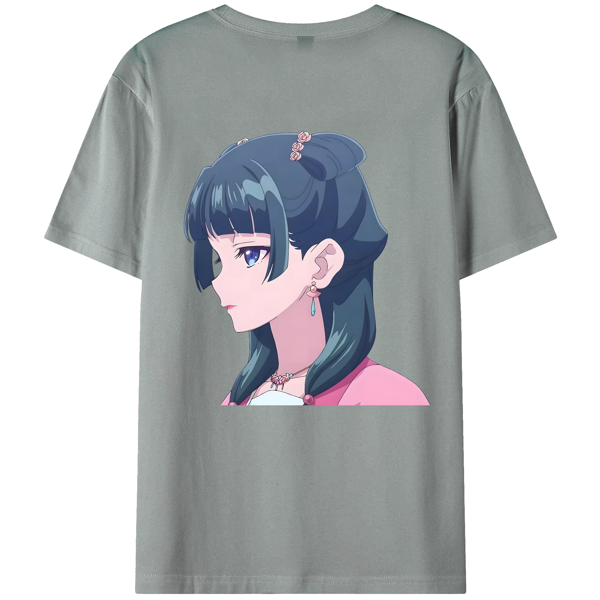 （画像用） 薬屋のひとりごと The Apothecary Diaries 綿100％ メンズ半袖Tシャツ（バックプリント） 通気性